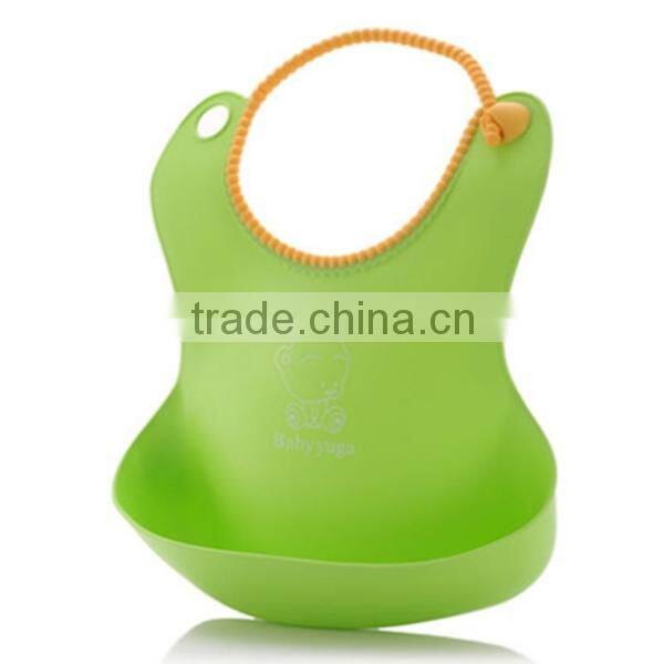 food grade cute baby pouch,promotional gift silicone baby bibs,waterproof kids bib