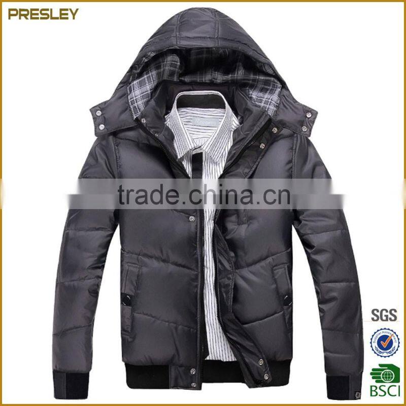 Wholesale cheap quality hot sale winter man cotton down jacket black coat