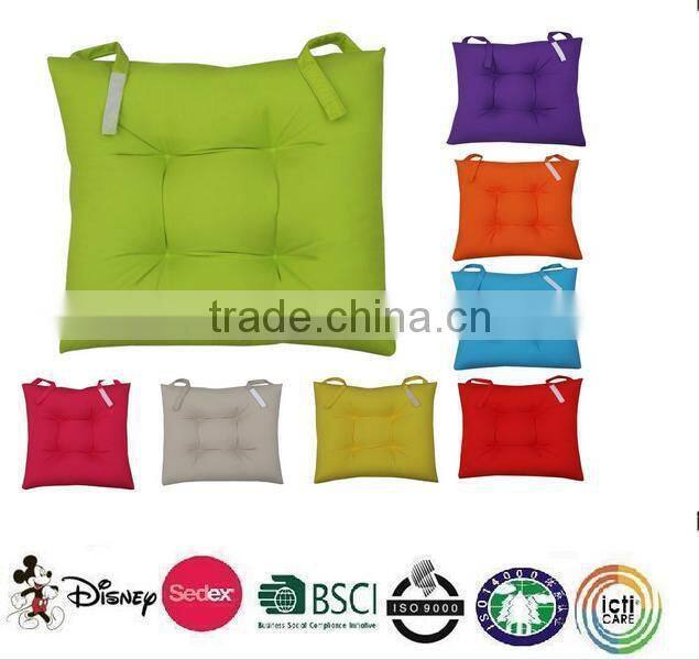 backrest cushion for chair/garden chair cushion/Factory wholesale 100% cotton square indoor dining chair cushion chair pad