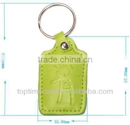 Leather RFID keychain