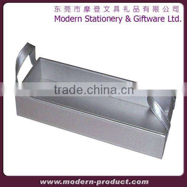 2013 new style fashionable leather hotel service tray