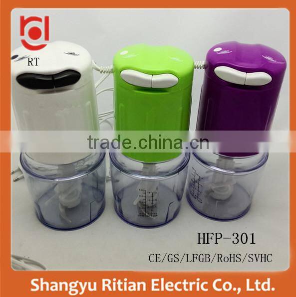 Sweet printing CE/ROHS approval mini plastic electric food chooper
