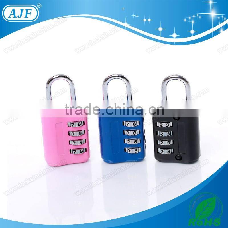 2015 Hotsale AJF TSA shape promotional corlourful digital popular travel luggage lock padlock