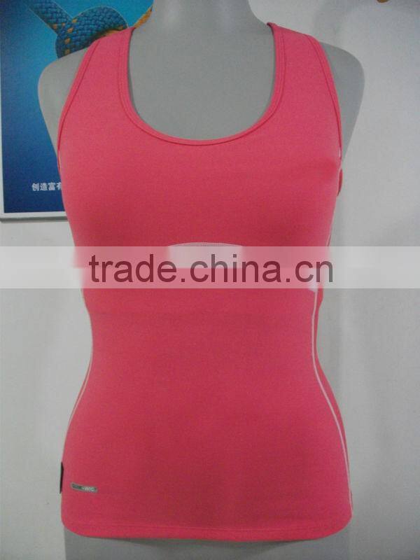 Anti-wicking and anti static sports bra with inner pad