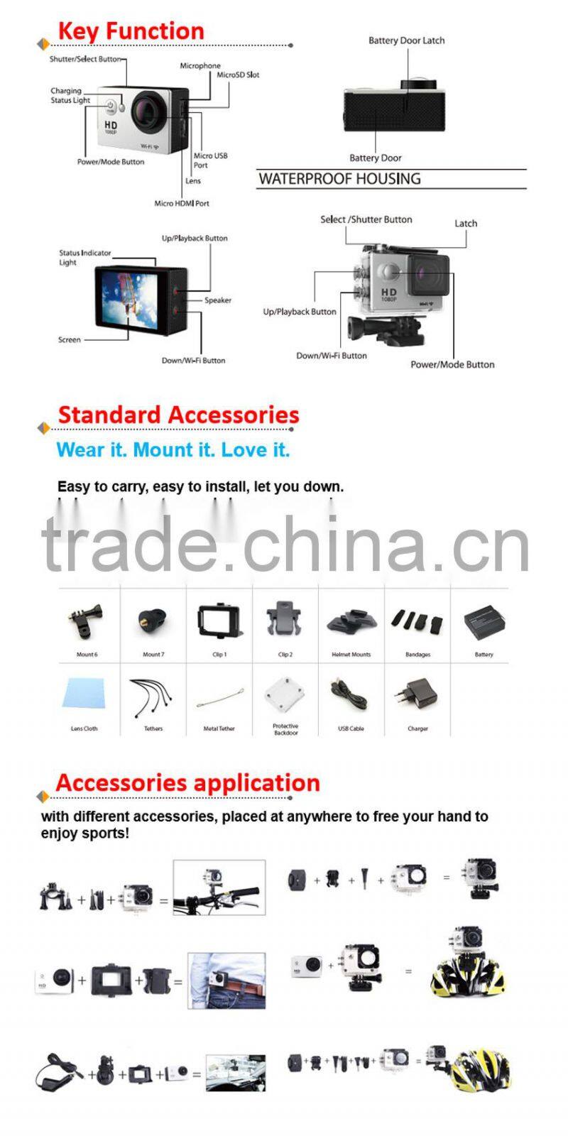 Wi-Fi 1080P Action Camera