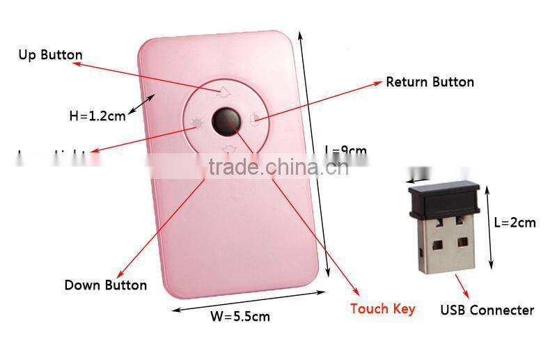 Rechargable &Touchable 2.4GHz USB Mini Wireless Pen Mouse with Air Mouse Teaching Pen TV Remote Controller Functions