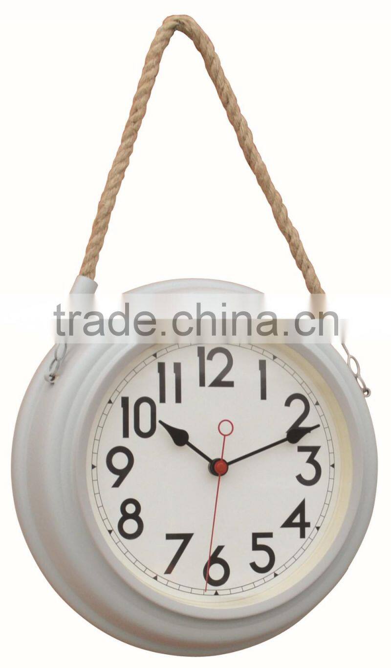 retro rope home metal mounted clock decorative wall clock