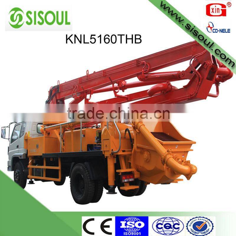 Truck-mounted electric motor concrete pump