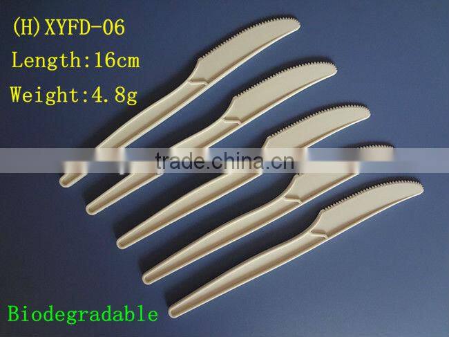 6 inch biodegradable disposable plastic knives and forks:XYFD-06
