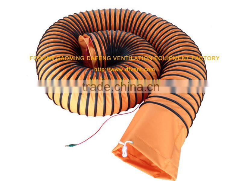 flexible ship ducting for cool air suction with earth clamp