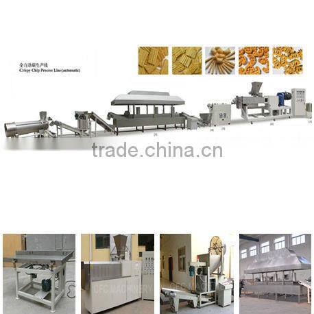 Stainless Steel Extruded Snack Food Fried Wheat Flour Bugle production line