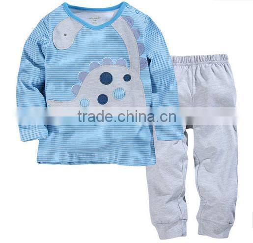 high quality cotton material boys turtle design spring autumn sets