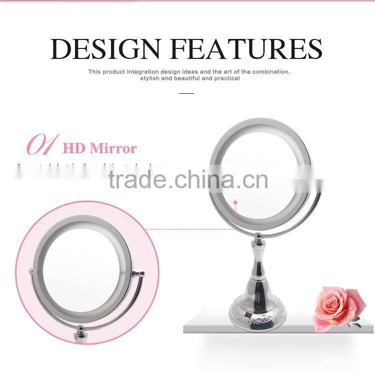 LED stand up bathroom cosmetic miror for hotel