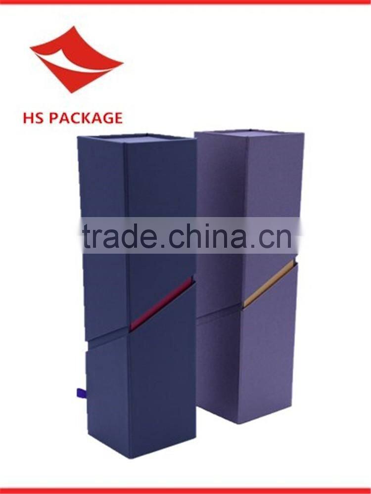 signle packed foldable paper wine box
