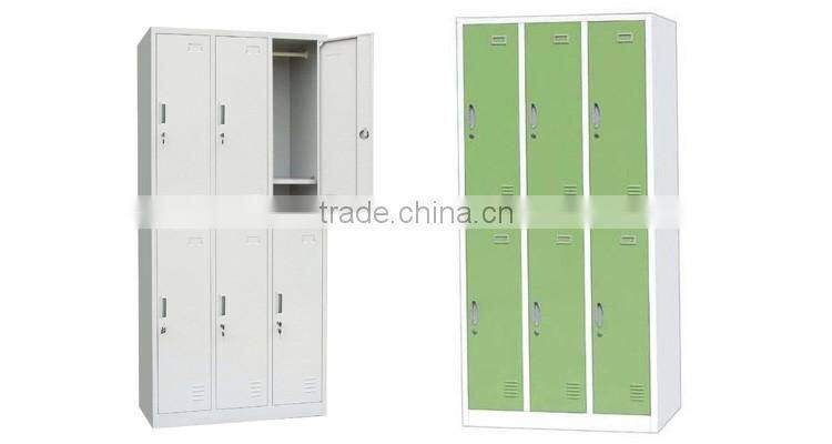 school or staff wardrobe 6 doors steel storage lockers