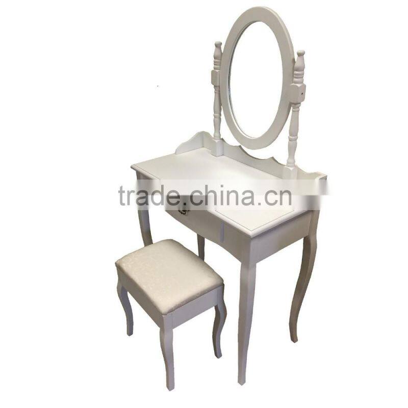 1 Drawer White Antique Bedroom Design Dressing Table