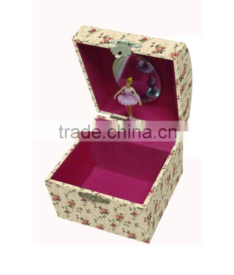 New design Small Oval shaped jewellery dancing cube music box