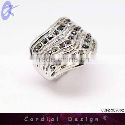 2013 fashion jewelry rhinestone triple-lap big rings