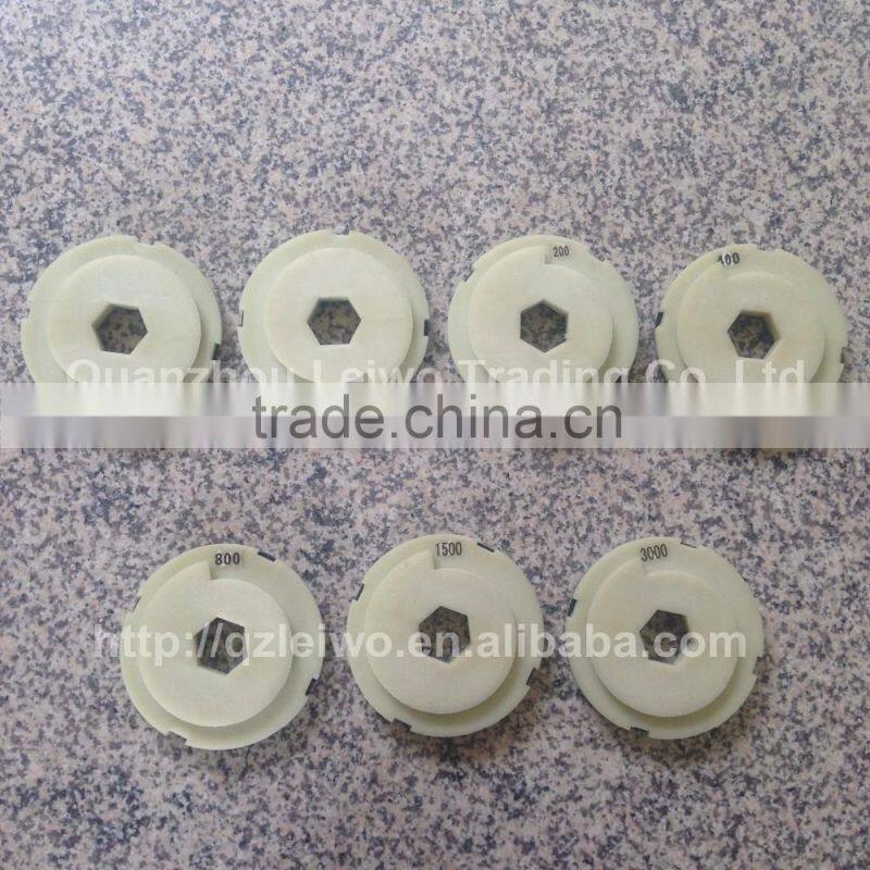Snail Lock Edge Polishing Pad 5 inch (125 mm) Polishing Straight and Beveled Edge China Granite Stone Tools