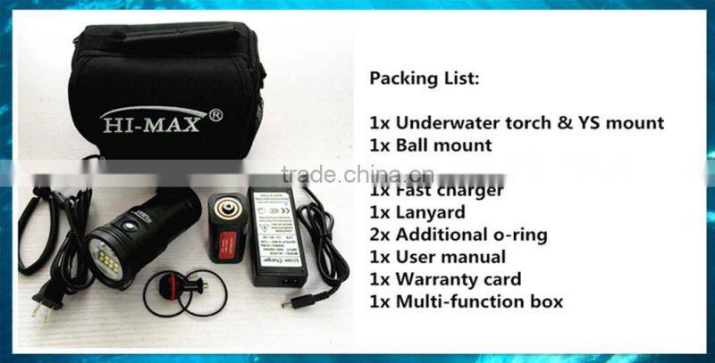 Super Bright Scuba Diving Led Flashlight for Underwater Photography & Explorer