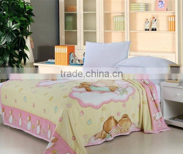 Super soft full size Flannel printed blankets for baby