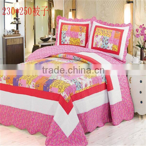 cheap cotton patchwork bed cover set
