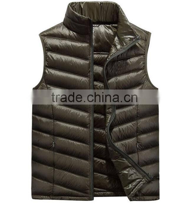 Black Custom Men Ultra Light Down Vest