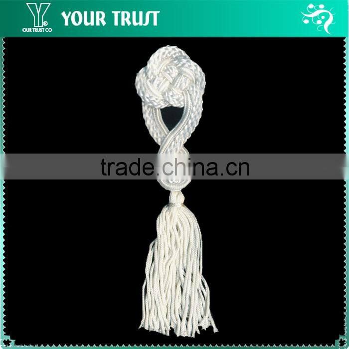 Height 2.5 Centermeter All Black Sew On 100% Nylon Chinese Knot Frog Buttons