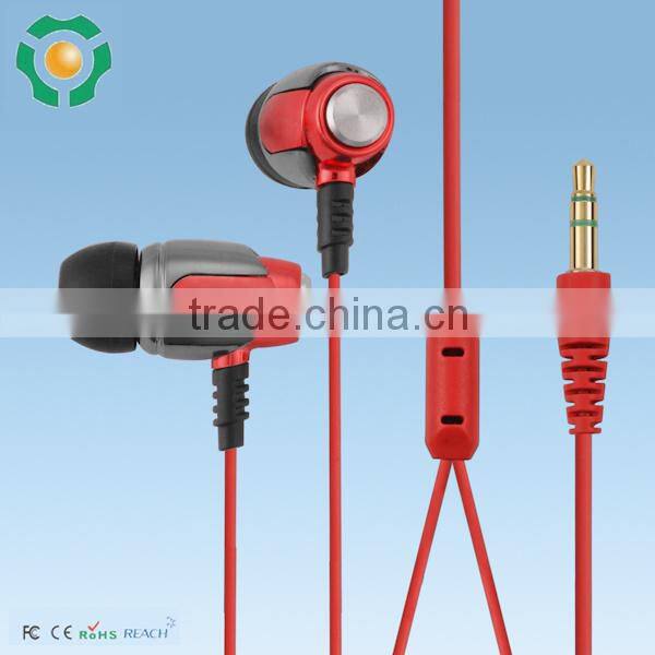 Super bass metal earphone, stereo in-ear mp3 earphones asian boy wholesaler