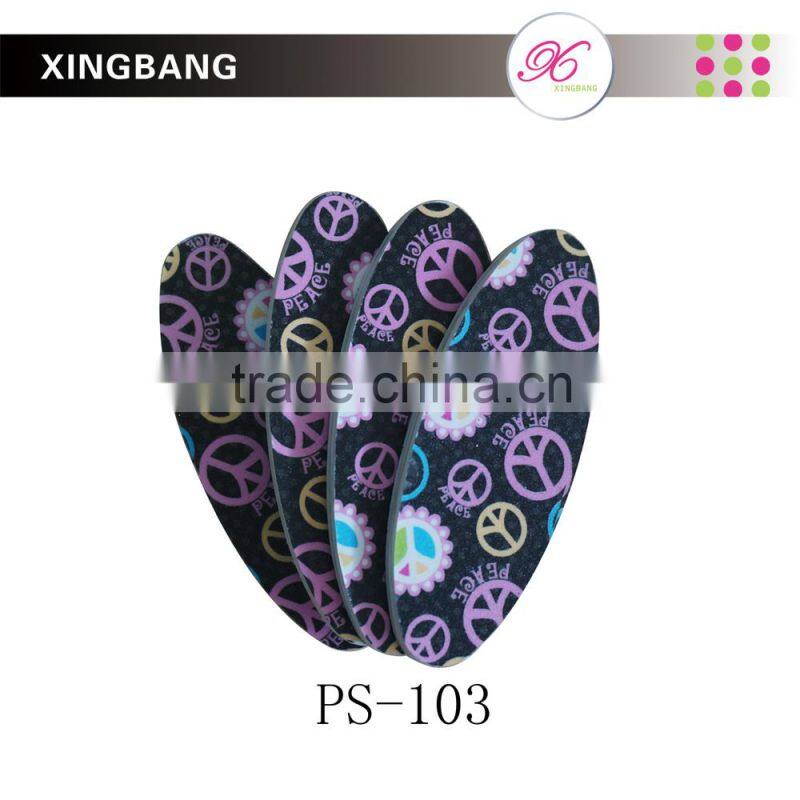 nail file, trimmed emery board file for nail care with oval shape