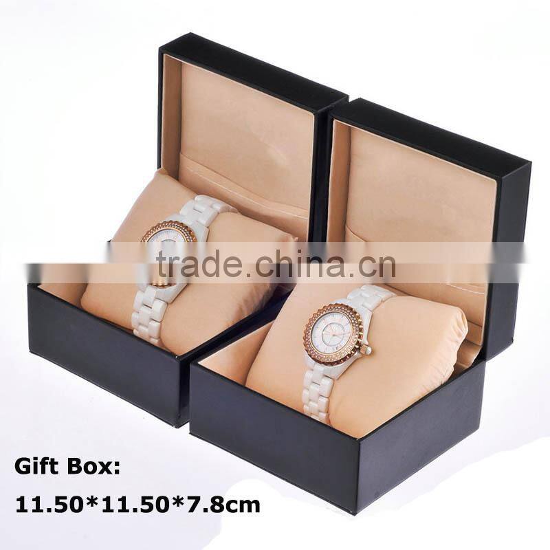 2016 fashion replacement sapphire withe ceramic lovers watch with crystal