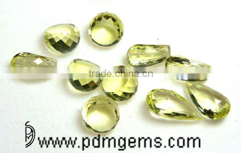 Lemon Quartz Mix Shape Cut Faceted Lot For Silver Jewelry From Jaipur