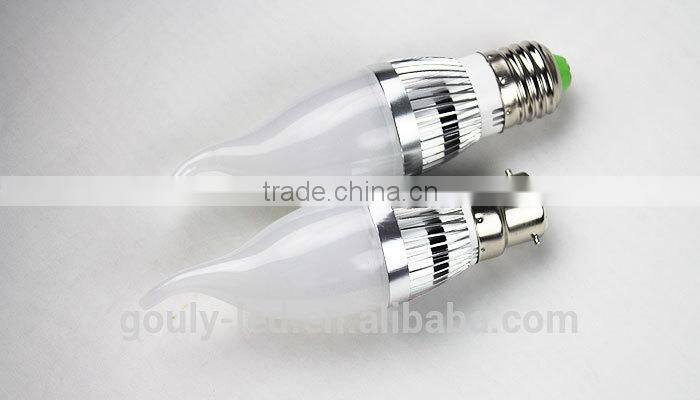 3W No UV radiation Dimmable/Non-Dimmable led candle light 260LM