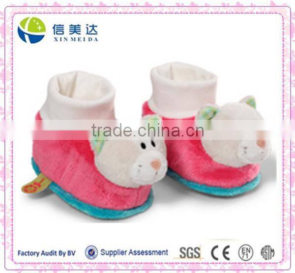 Winter warm fluffy Infants born gift lovely Bear plush slippers baby shoes