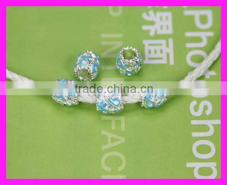 GZKJL-CT0161 Wholesale crystal rhinestone pave metal ribbon loose beads jewelry finding