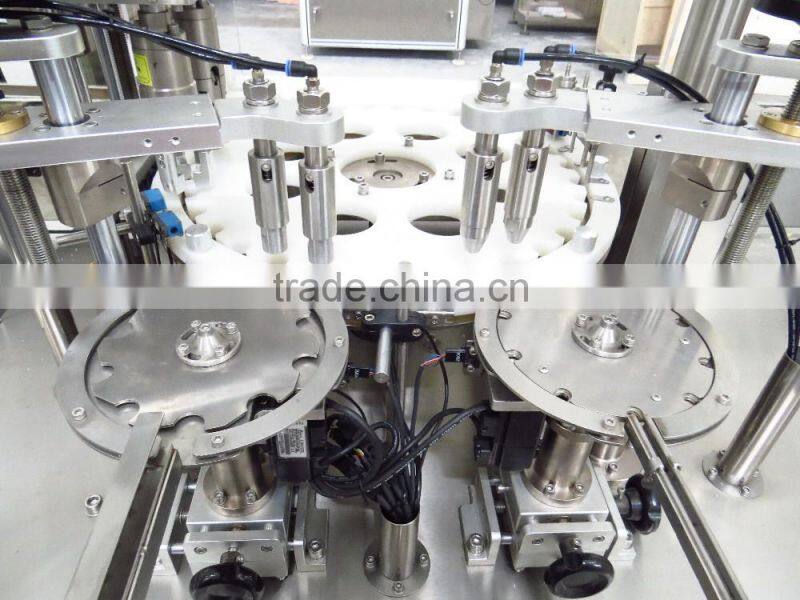 DTNX-60Y Mechanical Hand Duel Lines Eye Drop Filling, Plugging And Capping Machine