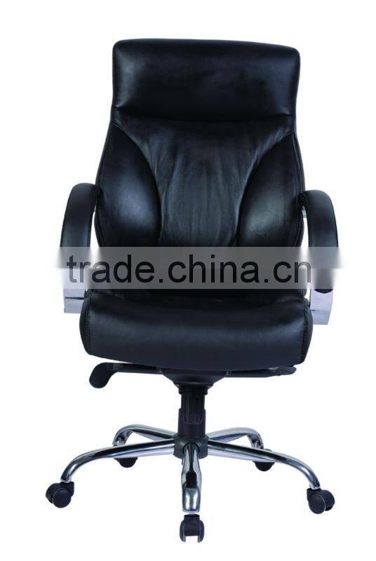 PU leather Chromed armrest and base Buffalo top leather Office Chair AGS-6017-1