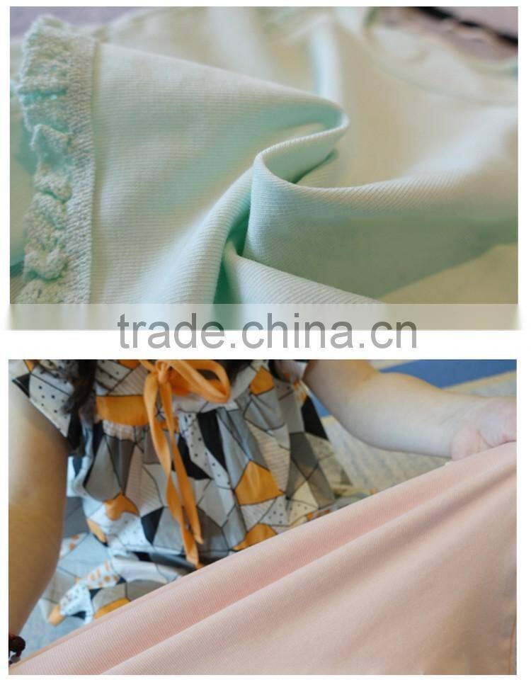 Spot Comfortable Pure Color Girl Soft Elastic Children Sleeveless Vest with Ruffles