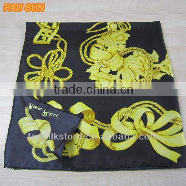 Test!! 18m/m twill large square Silk Scarf