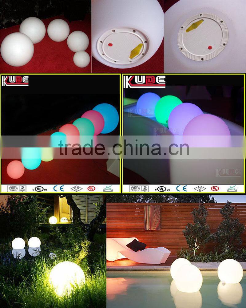 Multi color changing outdoor LED mood light ball with remote control