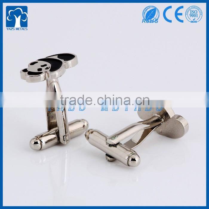 custom metal panda cufflink