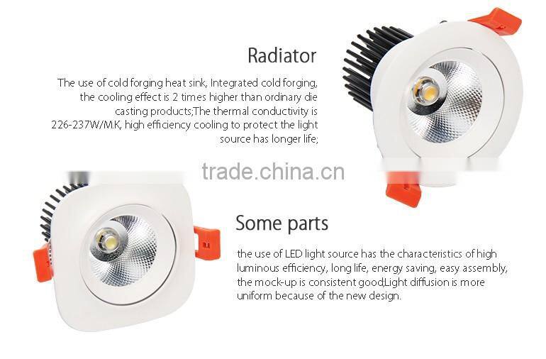 high-efficiency cob LED light source 5W recessed led modern ceiling light