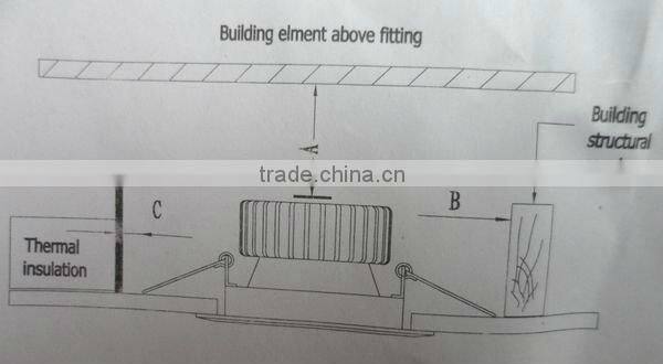 5-15w adjustable ip44 cob downlight led light ,cob led down light,5w cob led ceiling light