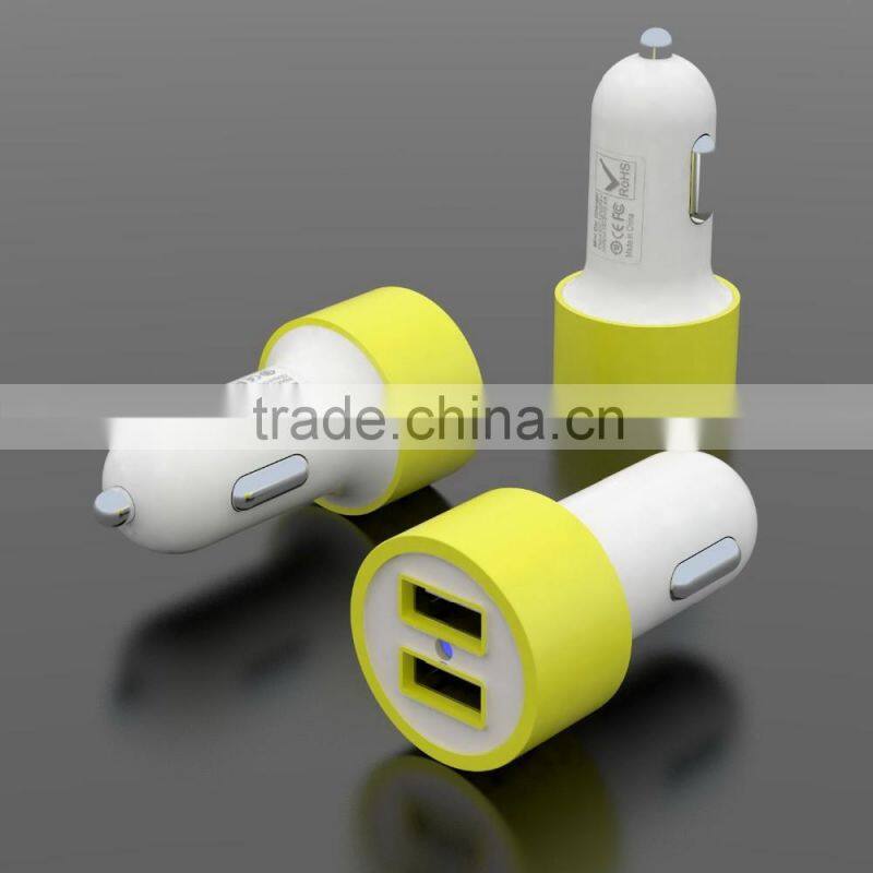3A+2.4A 5.4A ouput Type C Mini dual car charger for apple iphone, ipad, smartphone,