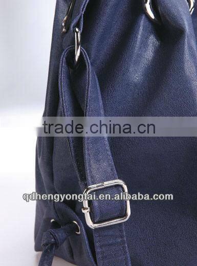 2016 Hot sale brand blue tote leather bag women for lady