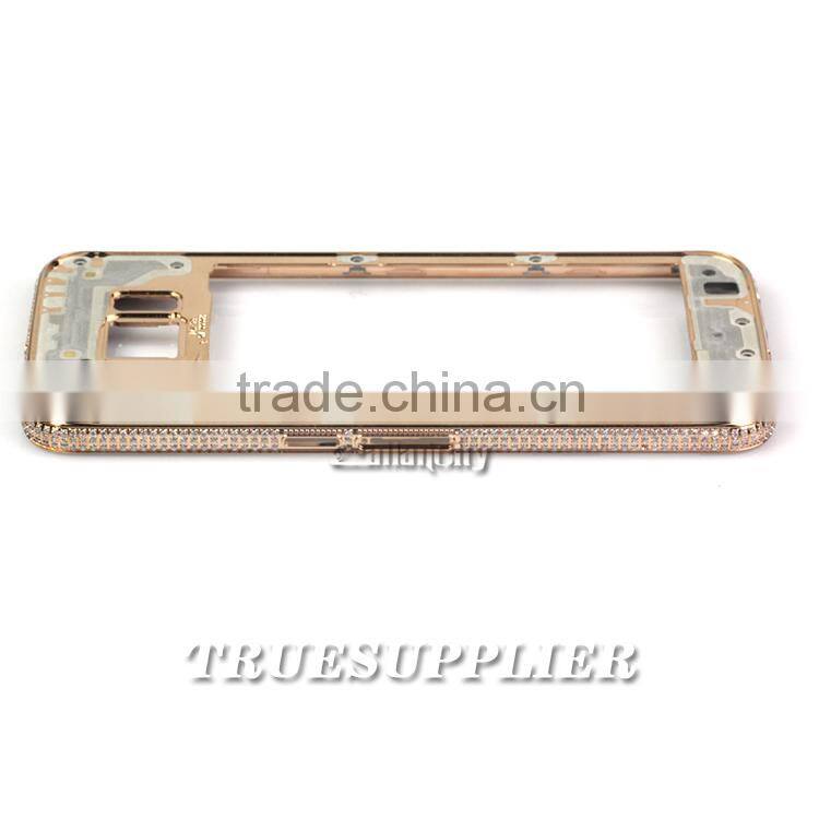 Luxury Shiny 24k Gold Middle Frame For Samsung S6 ,Rose Gold/Shiny Gold/Platinum Middle Plate for Samsung S6