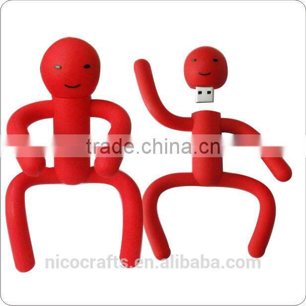 cute cat shape 3d pvc rubber usb cover , usb flash drive cover