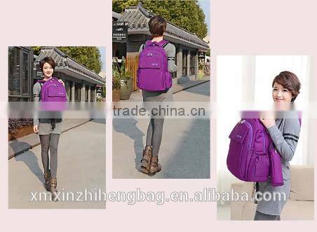 2015 fashionable convenient purple diaper bags with strong practicality