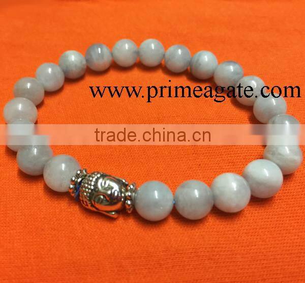 wholesale fashion agate stone natural AAA Green Jade Buddha bracelet