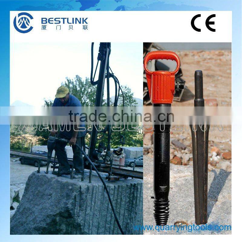 Pneumatic jack hammer rock splitter and wedges & shims